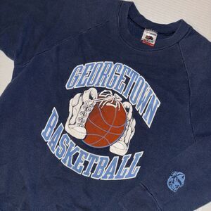 Vintage 90s‎ Georgetown Hoyas Basketball Crewneck Sweatshirt Large Made In USA